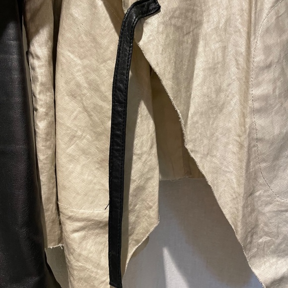 RUDSAK soft leather and linen jacket for woman, medium size, excellent condition - Picture 8 of 15